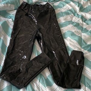 Vinyl leggings